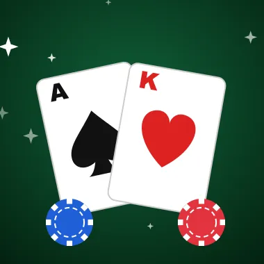 Table Games Table games tile with an ace of spades, a king of hearts and chips